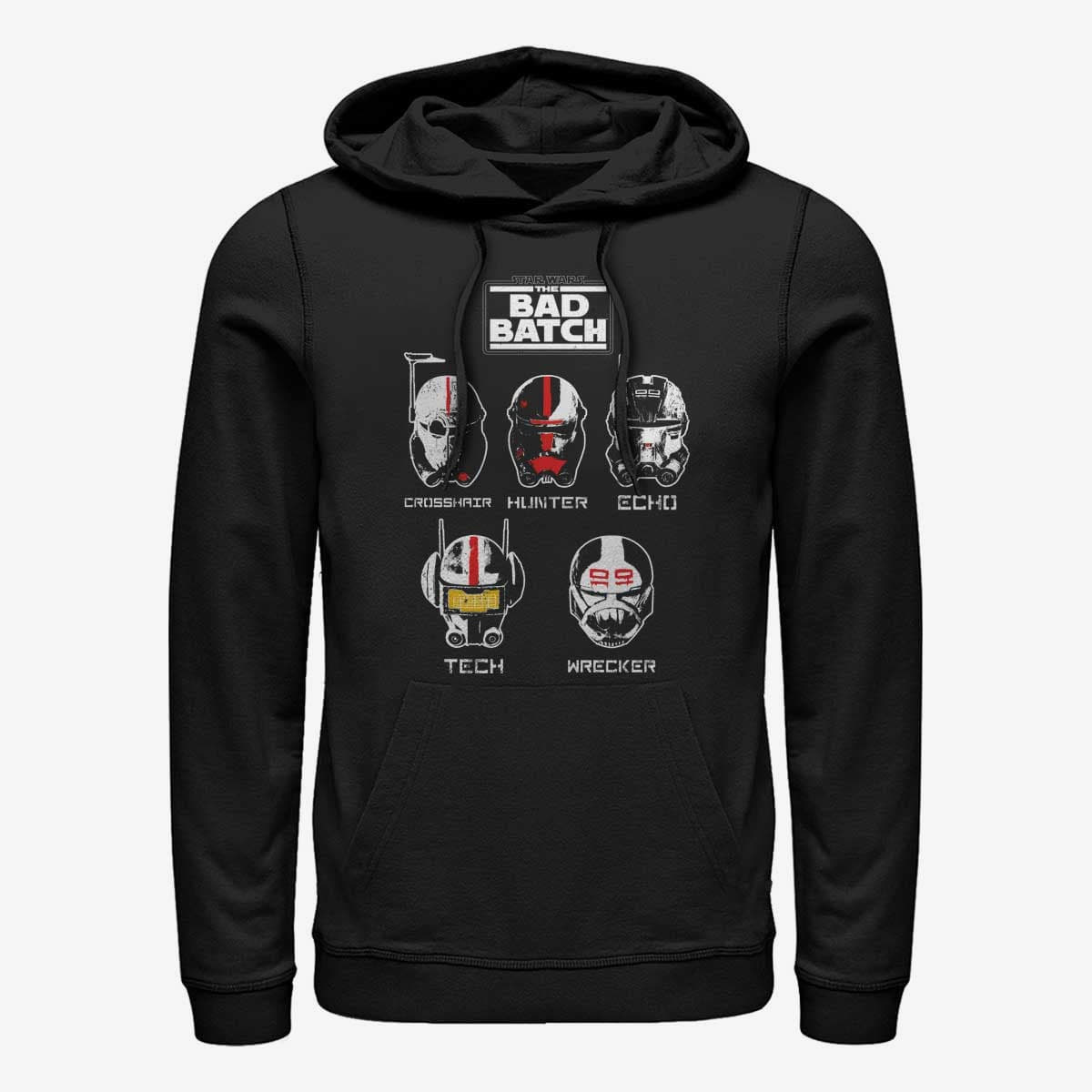 Hættetrøjer og sweatshirts Merch Star Wars: The Bad Batch - Helmet Group Unisex Hoodie Black