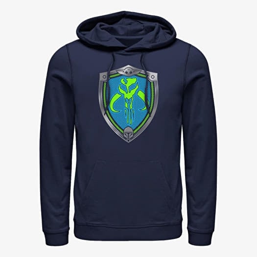 Kampsun Merch Star Wars: The Mandalorian - MANDO SHIELD Unisex Hoodie Navy Blue