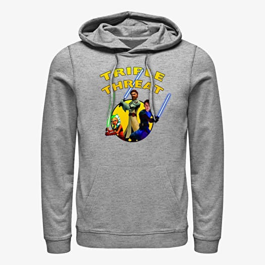 Sudadera Merch Star Wars: Clone Wars - Triple Threat Unisex Hoodie Heather Grey