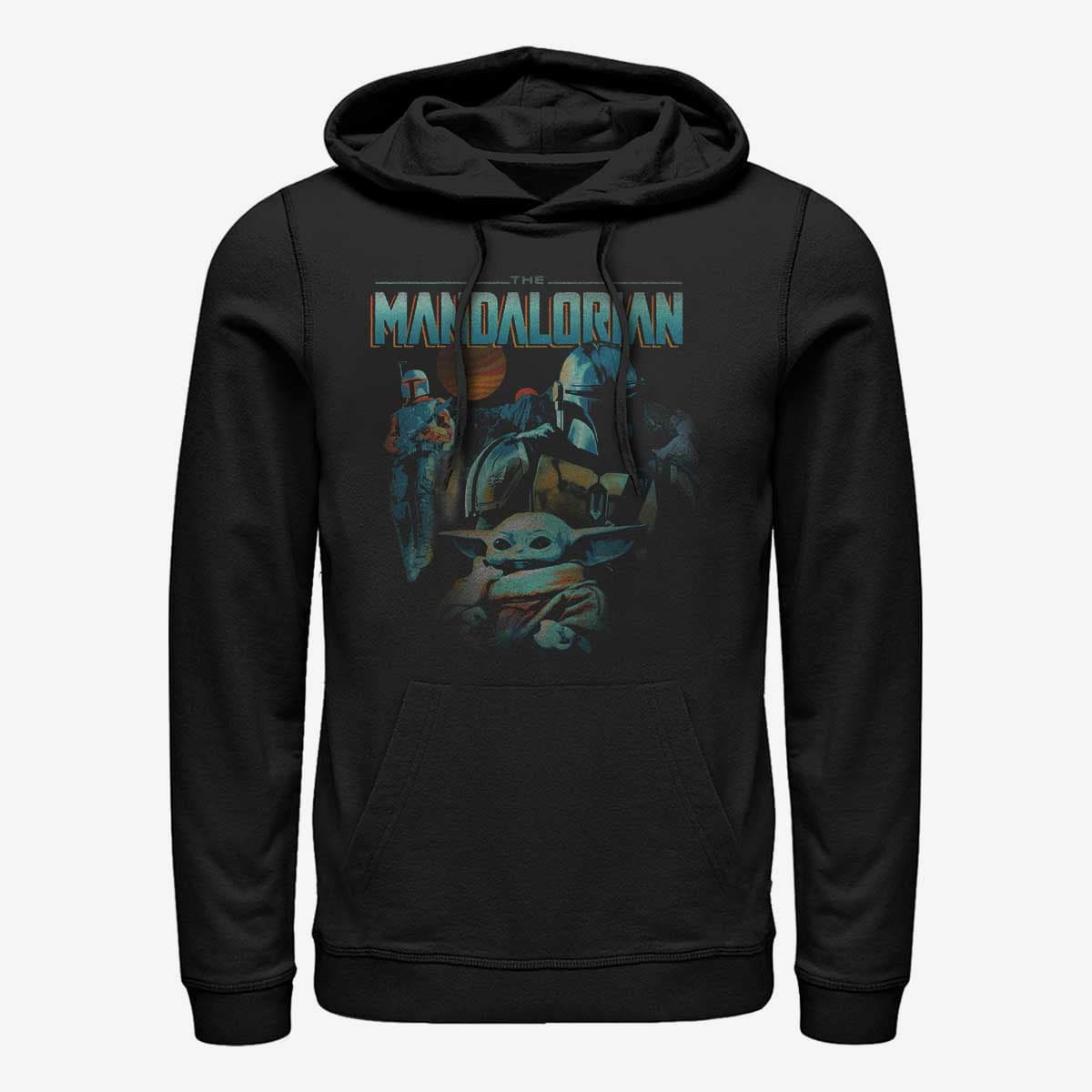 Hættetrøjer og sweatshirts Merch Star Wars: Mandalorian - BOBAS BACK Unisex Hoodie Black