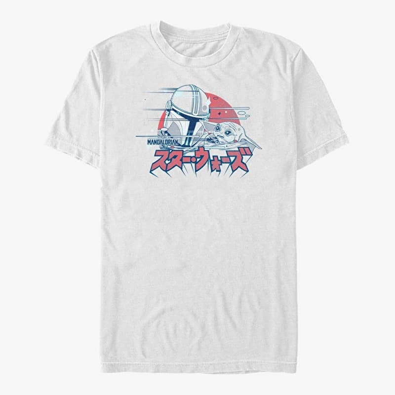 Merch Star Wars: The Mandalorian - MANDO KANJI Unisex T-Shirt White