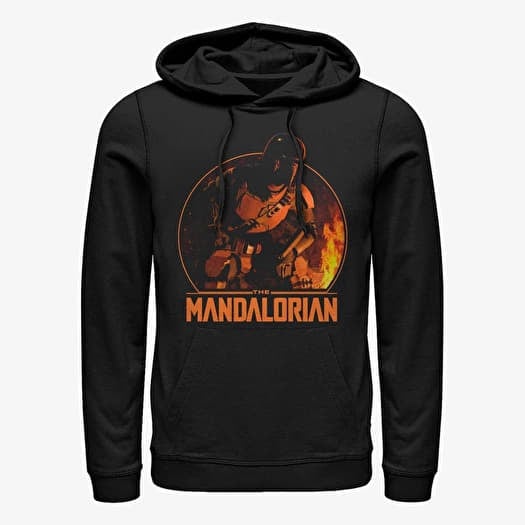 Sweatshirt Merch Star Wars: The Mandalorian - Camping Mando Unisex Hoodie Black