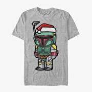 Merch Star Wars: Classic - Boba Santa Unisex T-Shirt Heather Grey