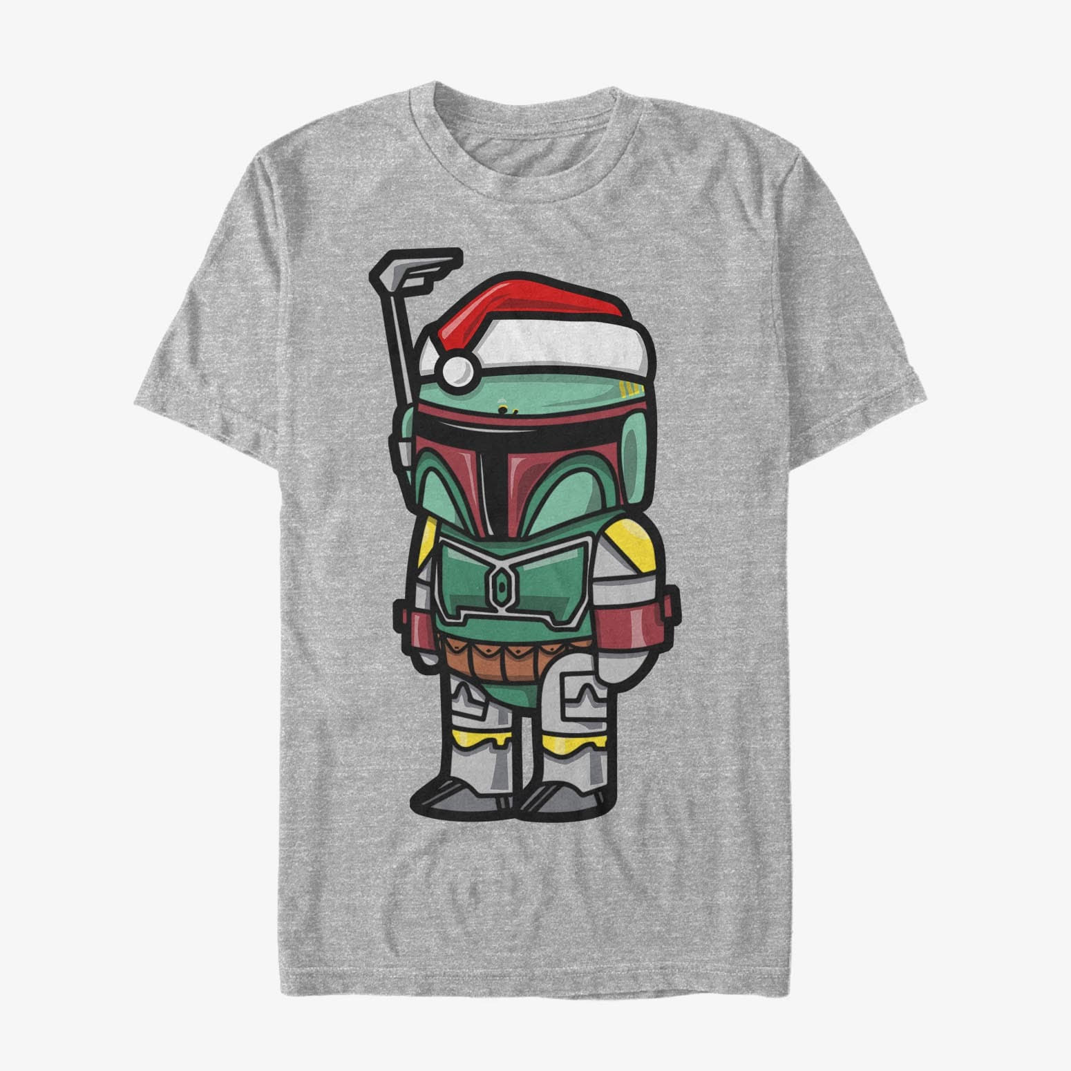 T-shirts Merch Star Wars: Classic - Boba Santa Unisex T-Shirt Heather Grey