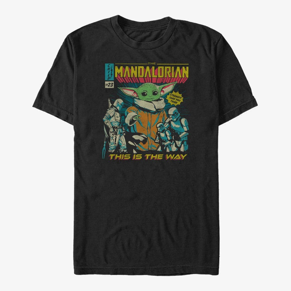 T-shirts Merch Star Wars: The Mandalorian - Child Poster Unisex T-Shirt Black