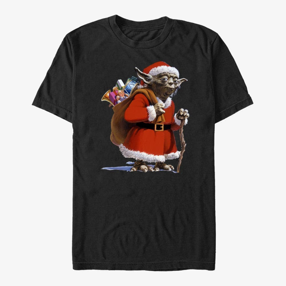 T-shirts Merch Star Wars: Classic - Santa Yoda Unisex T-Shirt Black