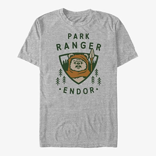 T-shirt Merch Star Wars: The Mandalorian - Park Ranger Unisex T-Shirt Heather Grey