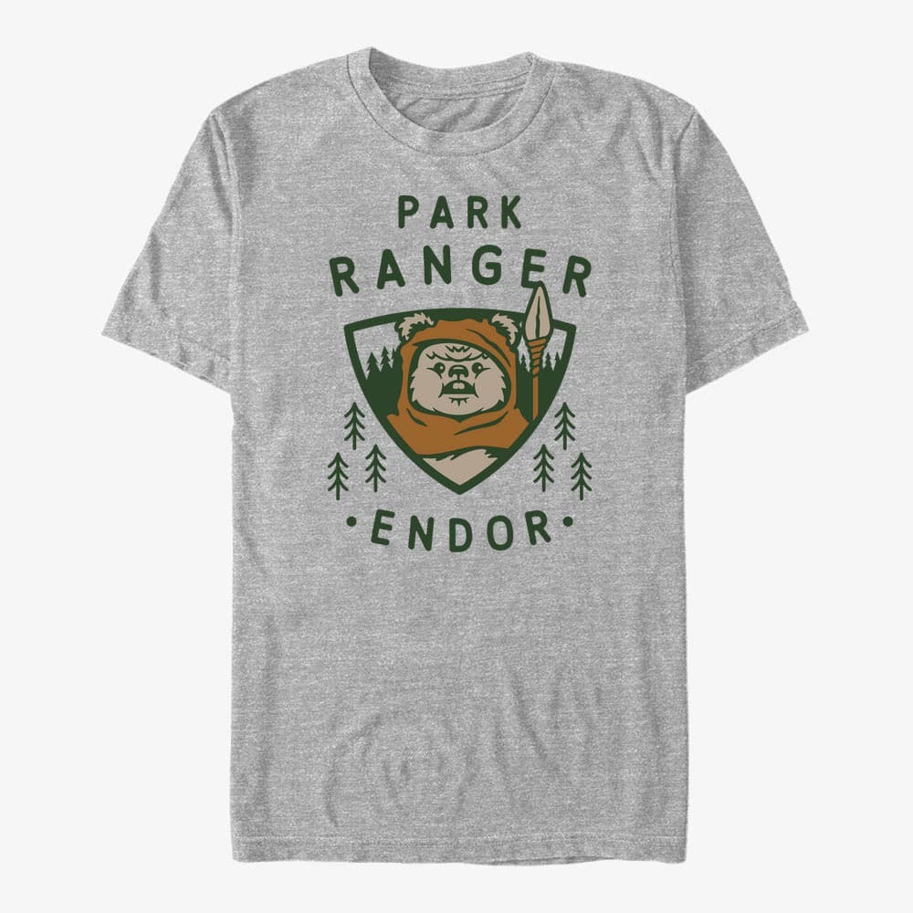 Tricouri Merch Star Wars: The Mandalorian - Park Ranger Unisex T-Shirt Heather Grey