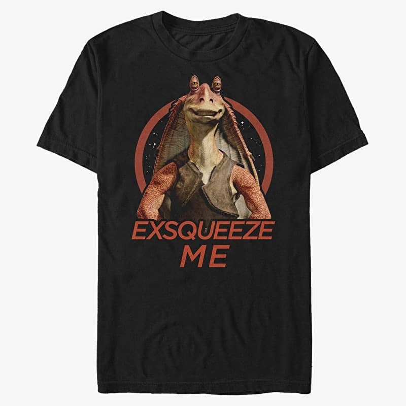T-shirt Merch Star Wars: Classic - NVR Forget Jar Jar Unisex T-Shirt Black
