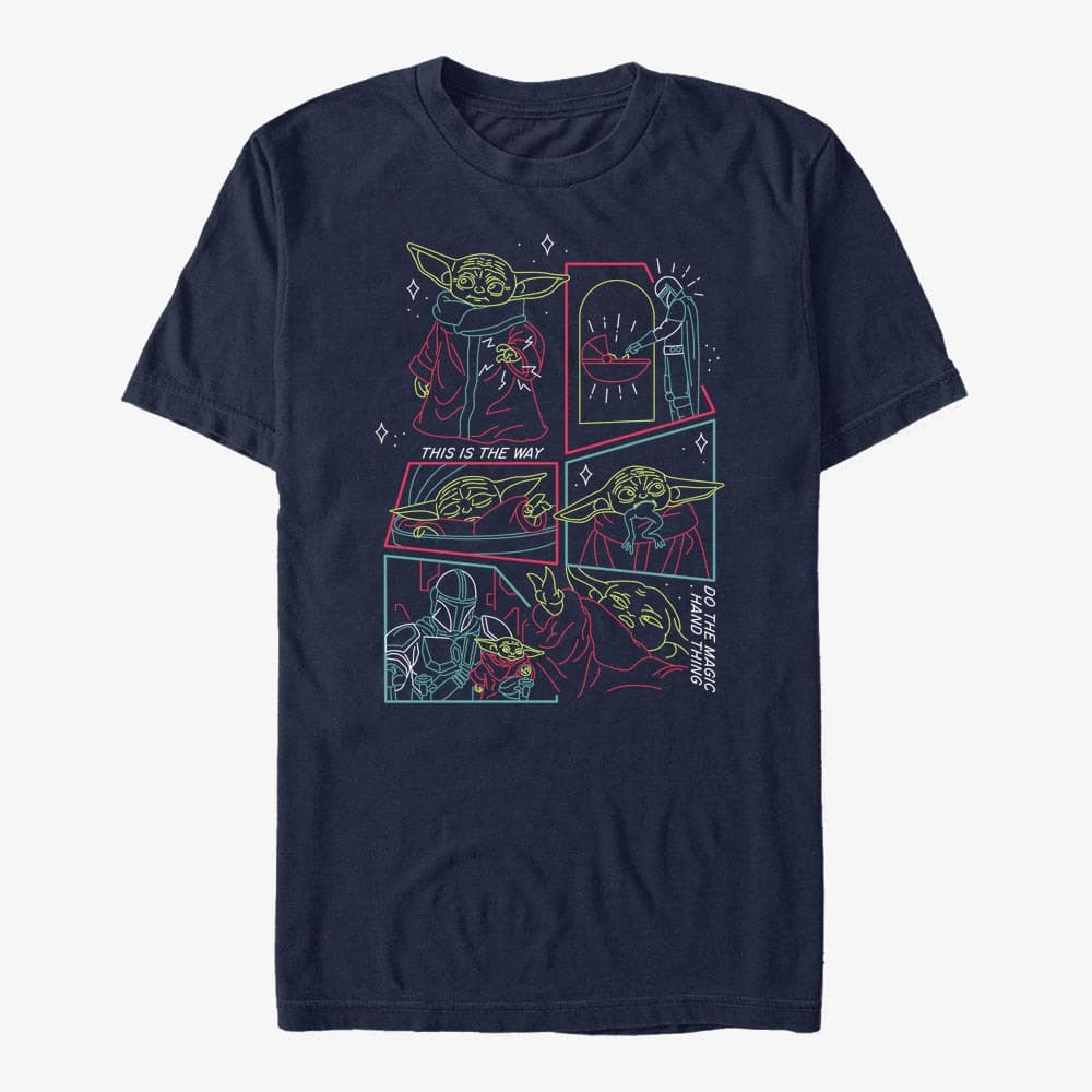 T-shirts Merch Star Wars: The Mandalorian - Mono Mando Unisex T-Shirt Navy Blue