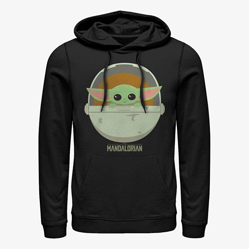 Φούτερ Merch Star Wars: Mandalorian - The Child Cute Bassinet Unisex Hoodie Black