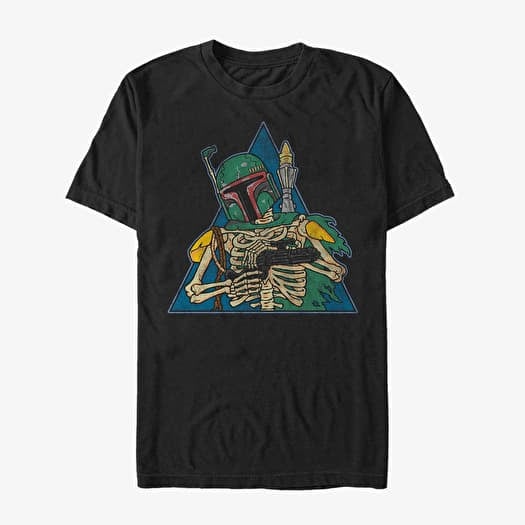 T-shirt Merch Star Wars: Classic - Skeleton Boba Unisex T-Shirt Black