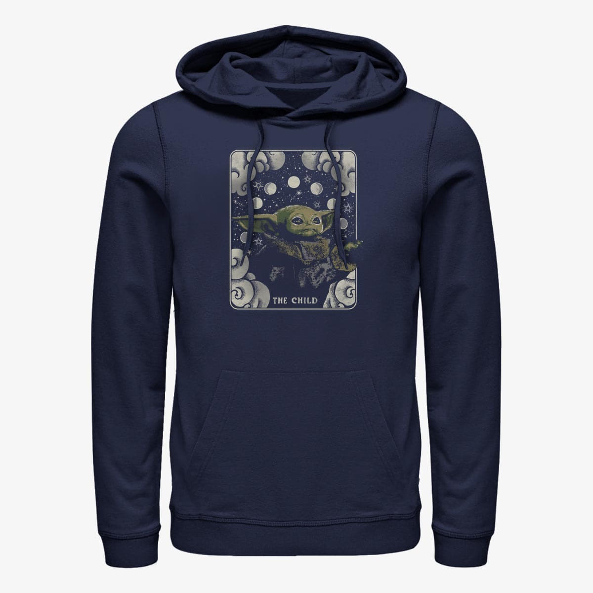 Kapuutsikud ja kampsunid Merch Star Wars: The Mandalorian - Child Card Unisex Hoodie Navy Blue