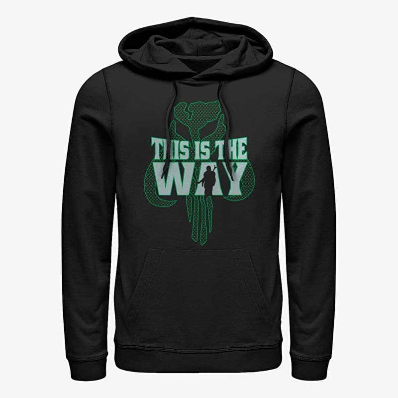 Sweatshirt Merch Star Wars: The Mandalorian - WAY Pattern Unisex Hoodie Black