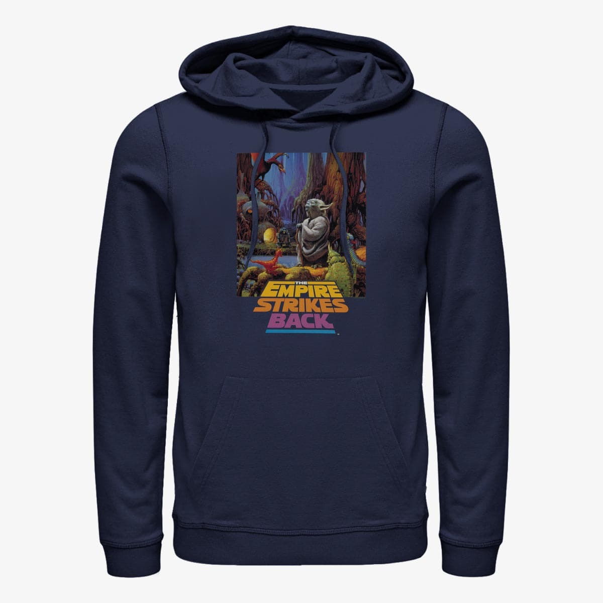 Hættetrøjer og sweatshirts Merch Star Wars: Classic - Yoda Logo Unisex Hoodie Navy Blue