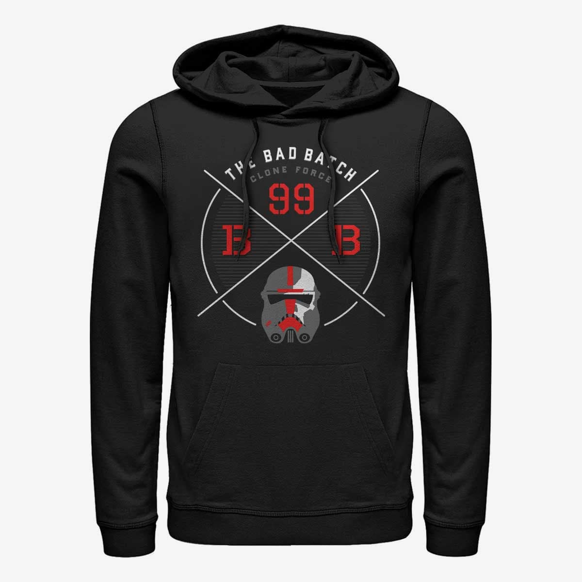 Hættetrøjer og sweatshirts Merch Star Wars: The Bad Batch - The Bad Badge Unisex Hoodie Black