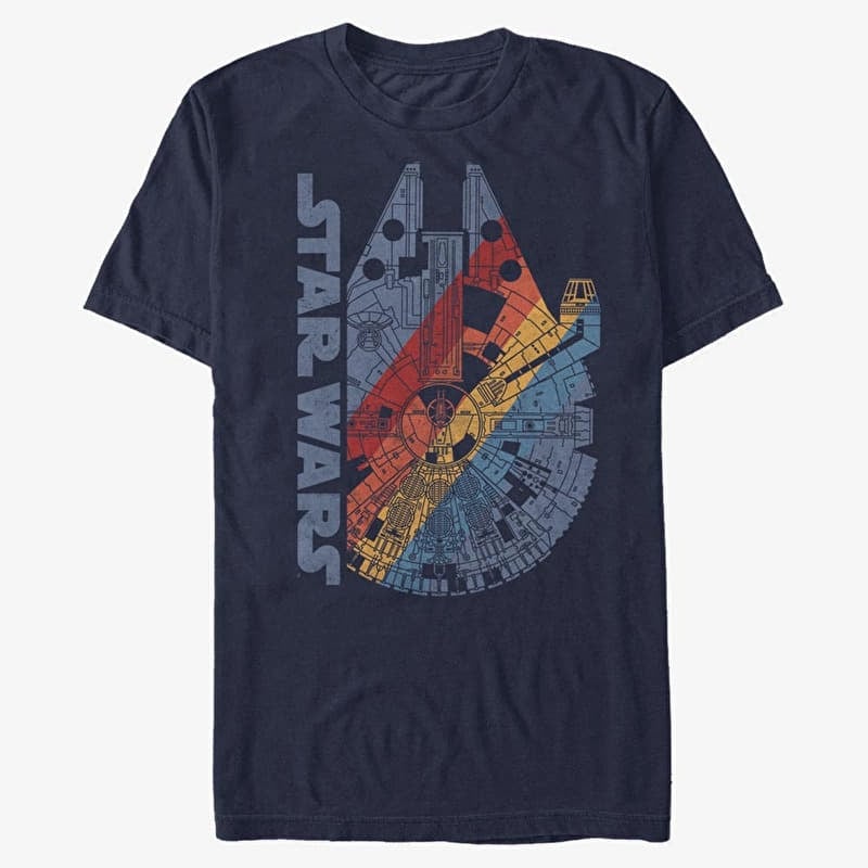 Tričko Merch Star Wars: Classic - Star Wars Run Unisex T-Shirt Navy Blue