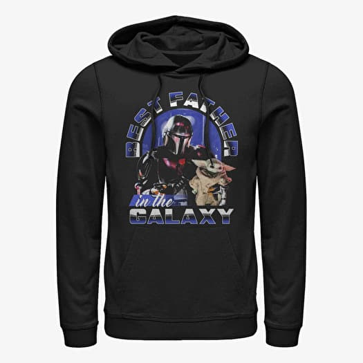 Kampsun Merch Star Wars: The Mandalorian - Best Father to Child Unisex Hoodie Black