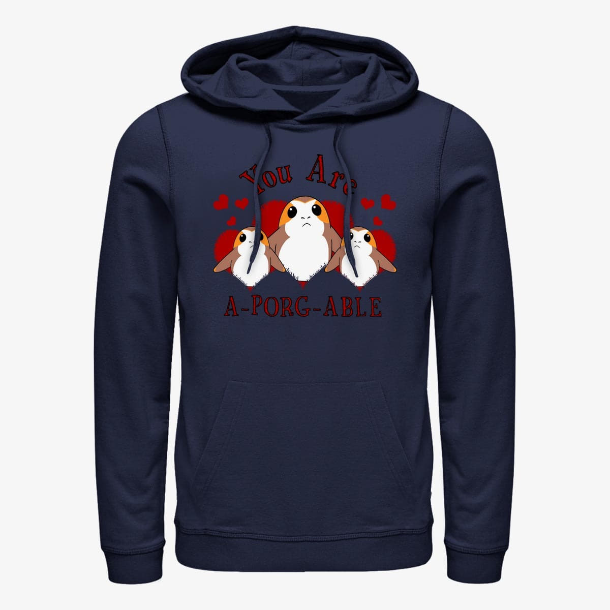 Sweatshirts Merch Star Wars: The Force Awakens - A-Porg-Able Unisex Hoodie Navy Blue
