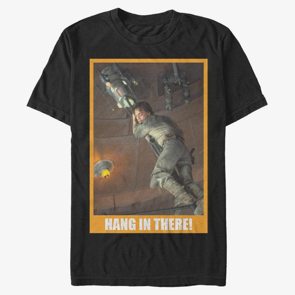 T-Shirts Merch Star Wars: Classic - Hang In There Unisex T-Shirt Black