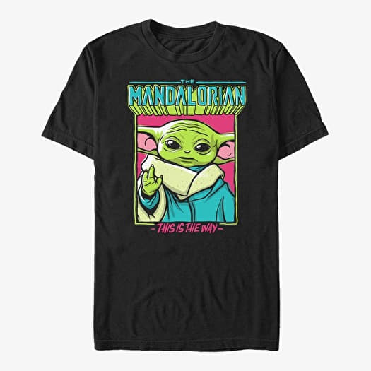 Тениска Merch Star Wars: The Mandalorian - SKETCH CHILD Unisex T-Shirt Black