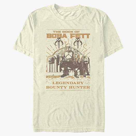 Póló Merch Star Wars Book of Boba Fett - Hunter Boba Unisex T-Shirt Natural