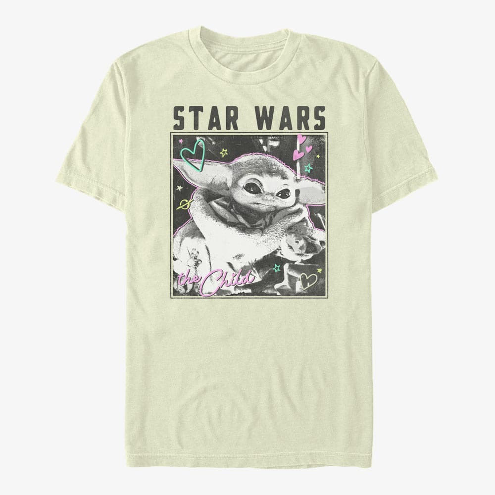 T-Shirts Merch Star Wars: The Mandalorian - Doodle Photo Unisex T-Shirt Natural