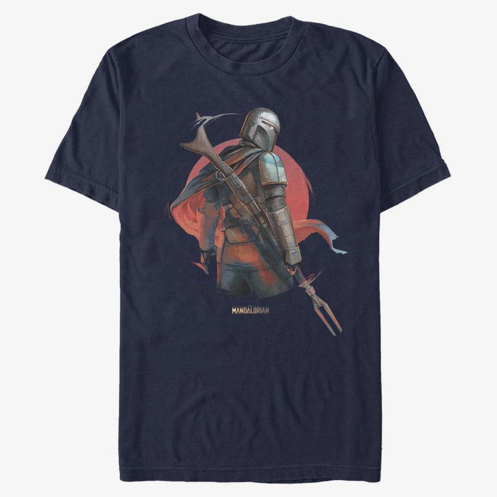 Tricouri Merch Star Wars: Mandalorian - Mandalorian Sunrise Unisex T-Shirt Navy Blue
