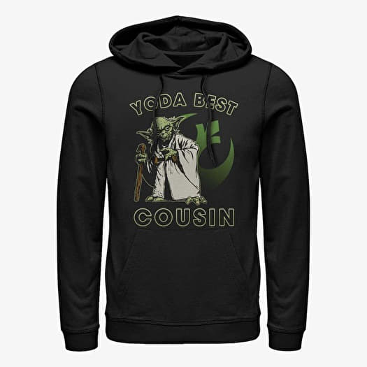 Mikina Merch Star Wars: Classic - Yoda Best Cousin Unisex Hoodie Black