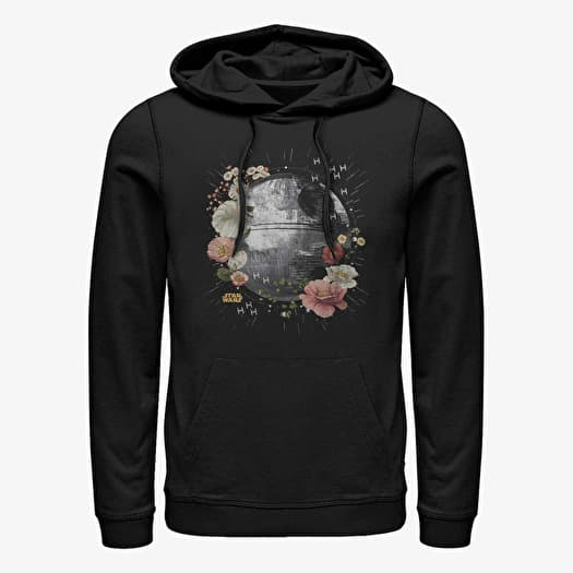 Sweatshirt Merch Star Wars: Classic - FLORAL DEATH STAR Unisex Hoodie Black
