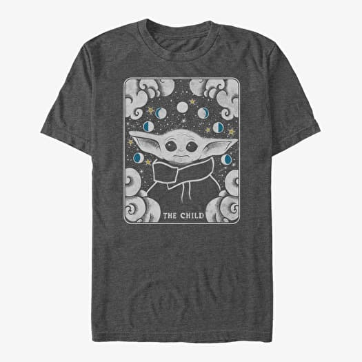 T-shirt Merch Star Wars: The Mandalorian - TAROT CHILD Unisex T-Shirt Dark Heather Grey