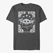 Merch Star Wars: The Mandalorian - TAROT CHILD Unisex T-Shirt Dark Heather Grey