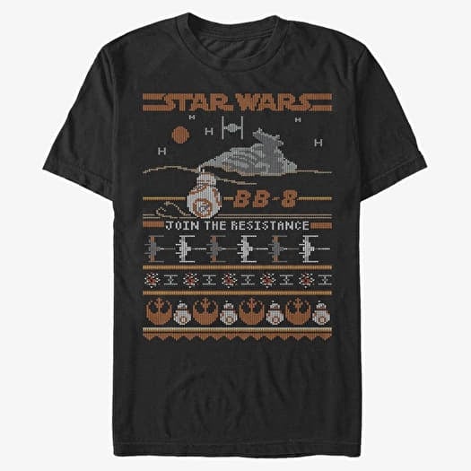 T-shirt Merch Star Wars: Episode 7 - BB8 Resistance Sweater Unisex T-Shirt Black