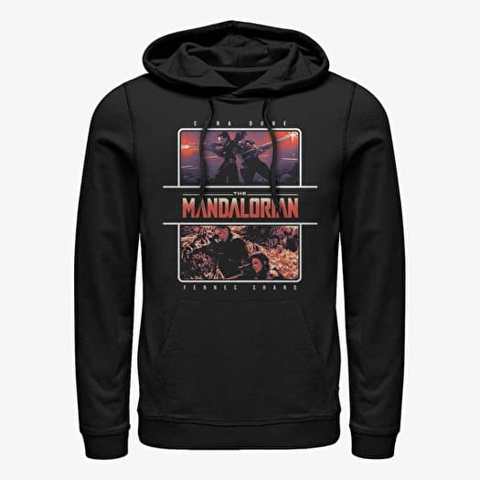 Merch Star Wars: The Mandalorian - MandoMon Epi6 Chased Unisex Hoodie Black
