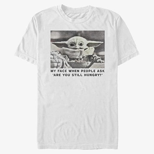 T-shirt Merch Star Wars: The Mandalorian - Still Hungry Unisex T-Shirt White