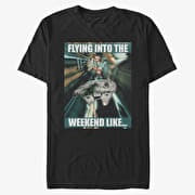 Merch Star Wars: Classic - Flying Into The Weekend Unisex T-Shirt Black
