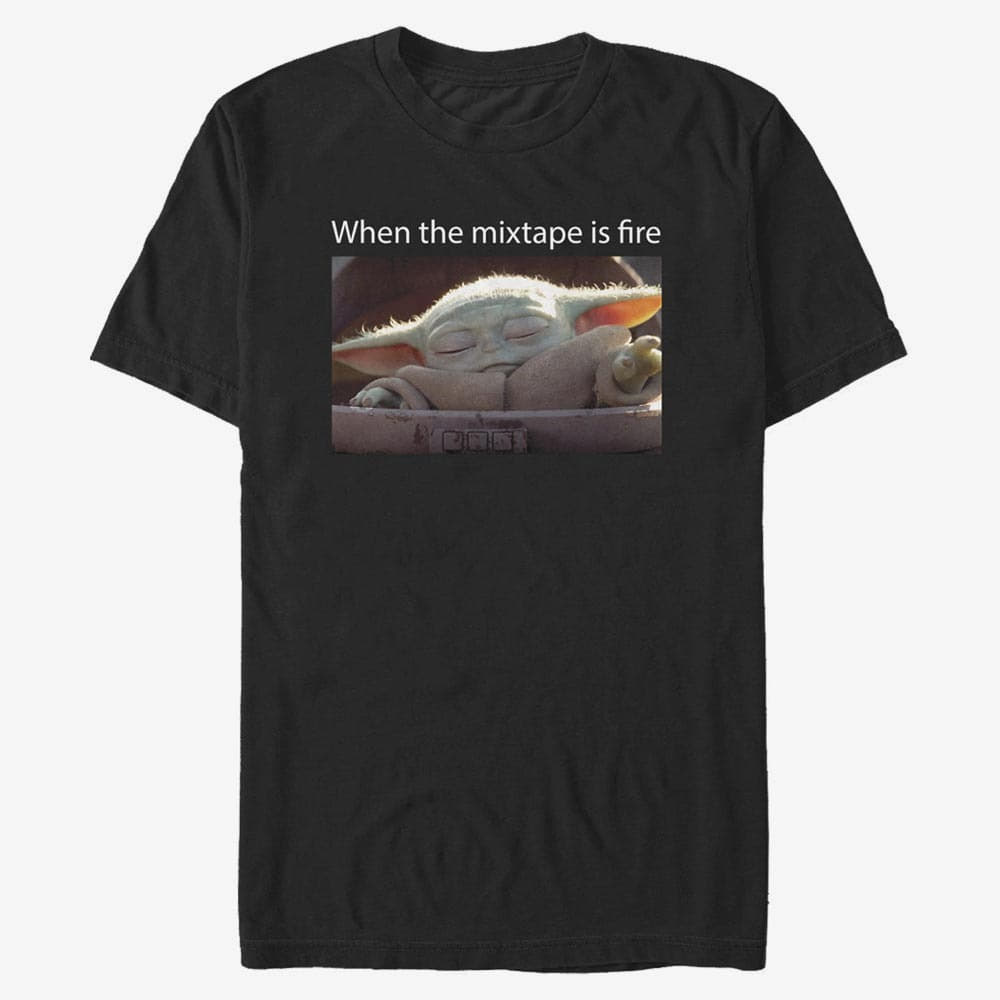 T-shirts Merch Star Wars: The Mandalorian - Fire Mixtape Unisex T-Shirt Black