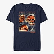 Merch Star Wars: The Mandalorian - The Child Panel Unisex T-Shirt Navy Blue