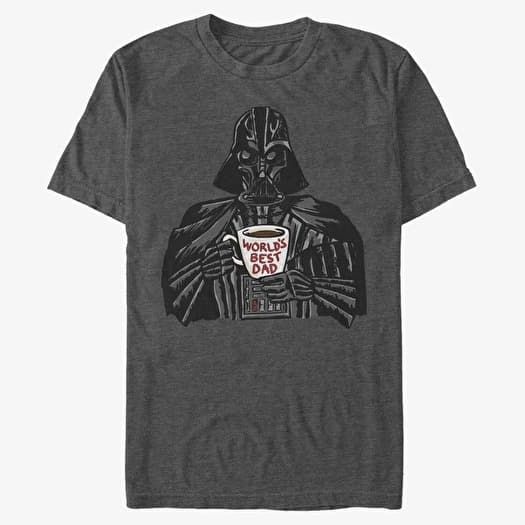 T-shirt Merch Star Wars: Classic - Vader Dad Mug Unisex T-Shirt Dark Heather Grey