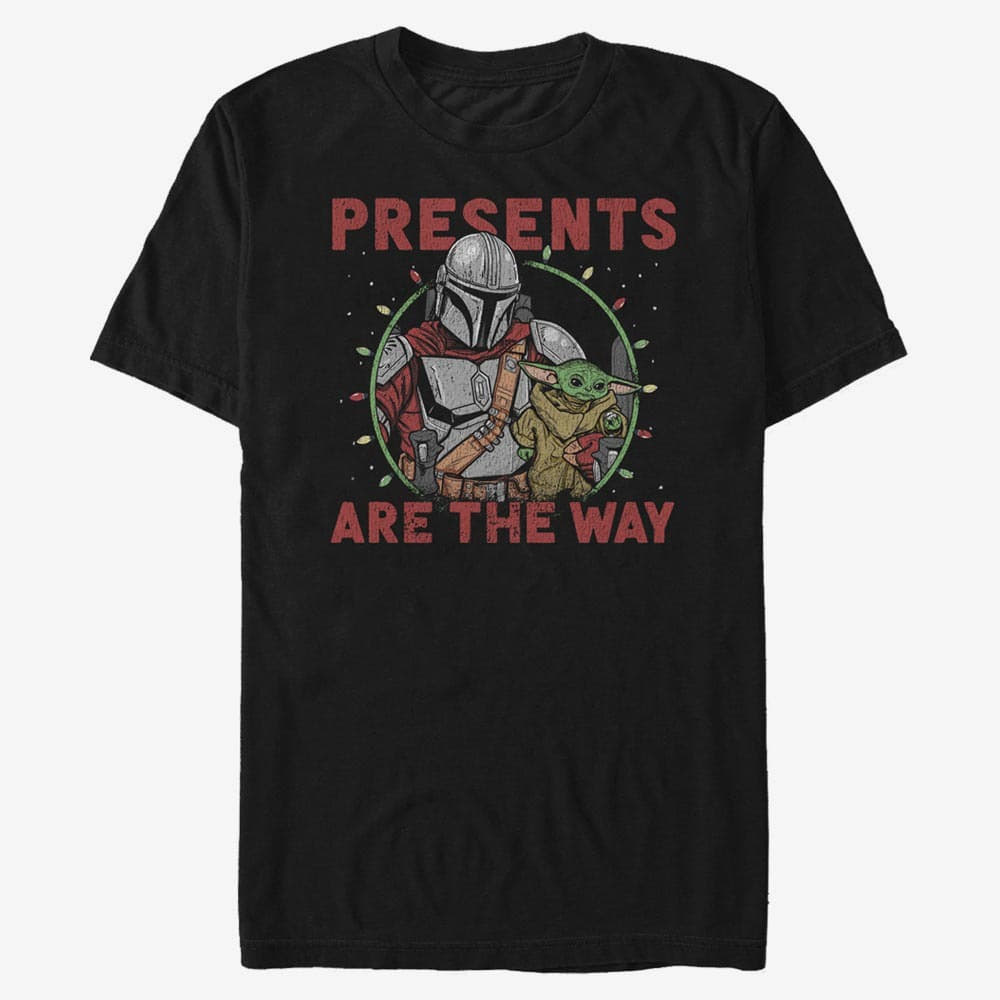 T-Shirts Merch Star Wars: Mandalorian - Presents Are the Way Unisex T-Shirt Black
