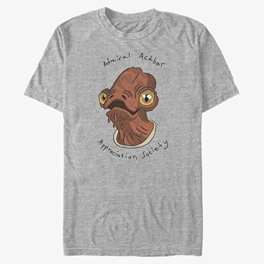 Tričko Merch Star Wars: Classic - Admiral Ackbar Unisex T-Shirt Heather Grey