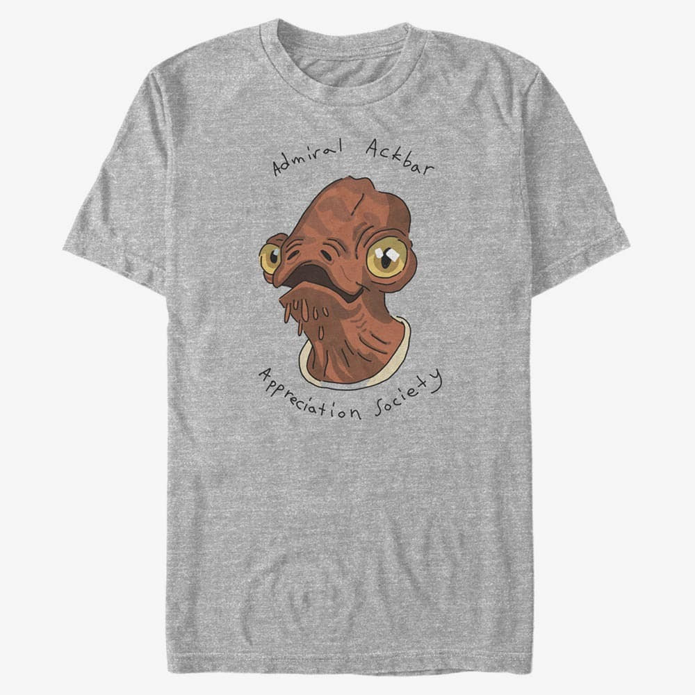 Magliette Merch Star Wars Classic Admiral Ackbar Unisex T Shirt Heather Grey Queens