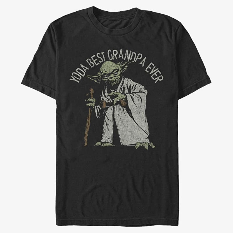 Majice Merch Star Wars - Green Grandpa Unisex T-Shirt Black