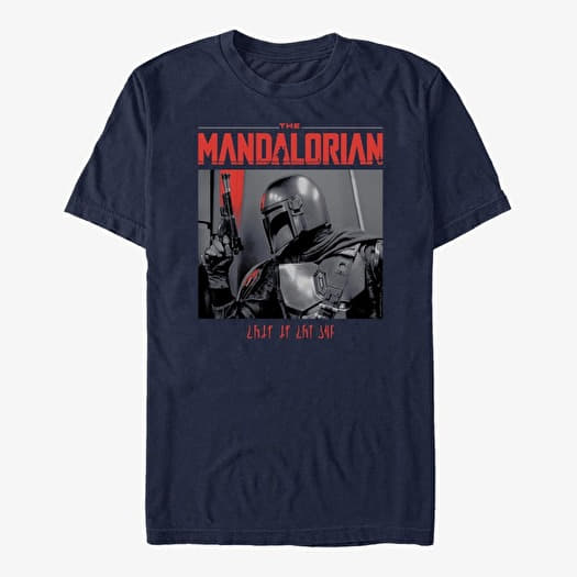 Maglietta Merch Star Wars: The Mandalorian - Code Red Unisex T-Shirt Navy Blue