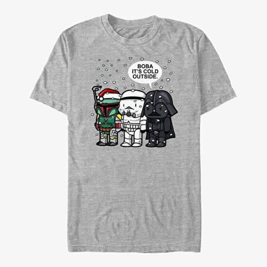 T-shirt Merch Star Wars: Classic - Boba It's Cold Unisex T-Shirt Heather Grey