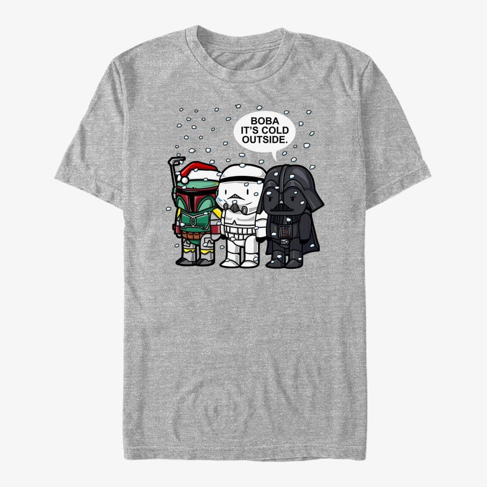 T-shirts Merch Star Wars: Classic - Boba It's Cold Unisex T-Shirt Heather Grey