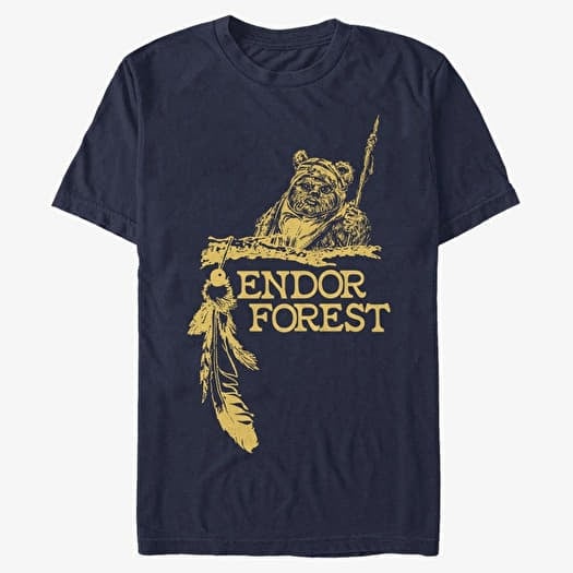 Majica Merch Star Wars: Classic - ENDOR FOREST Unisex T-Shirt Navy Blue