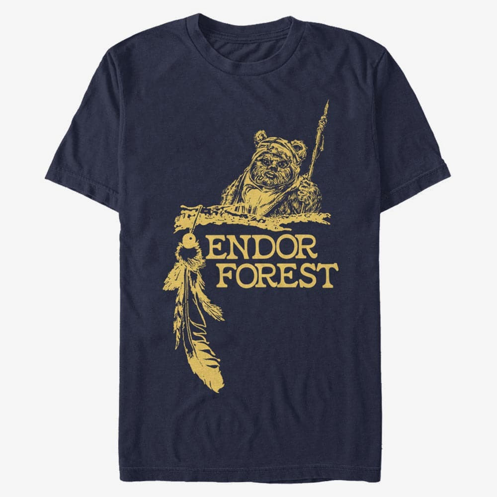 T-shirts Merch Star Wars: Classic - ENDOR FOREST Unisex T-Shirt Navy Blue