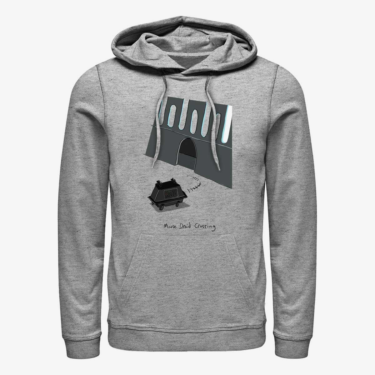 Hættetrøjer og sweatshirts Merch Star Wars: Classic - Mouse Droid Crossing Unisex Hoodie Heather Grey