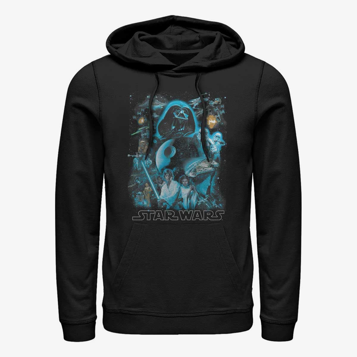 Hættetrøjer og sweatshirts Merch Star Wars - Galaxy of Stars Unisex Hoodie Black